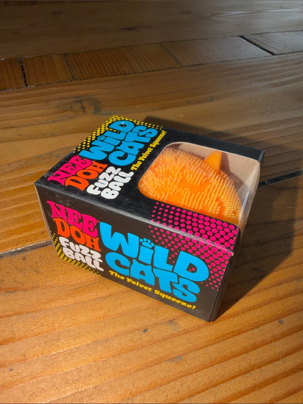 Needoh Wild Cats Fuzz Ball Kids Toy - Orange Authentic